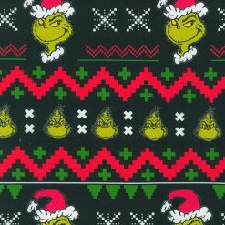 Grinch Ugly Sweater Christmas Cotton Fabric