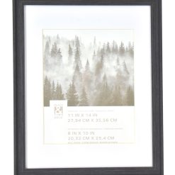 11 x 14 Matted to 8 x 10 Black Wall Frame by Place   Time