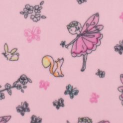 Fairy Princess on Pink Anti Pill Plush Fleece Fabric