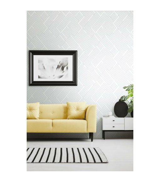 RoomMates Silver Perplexing Peelable Wallpaper - Image 4