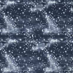 Blue Night Sky Anti Pill Fleece Fabric