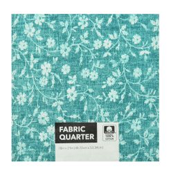 18 x 21 White Floral Cotton Fabric Quarter 1pc by Keepsake Calico