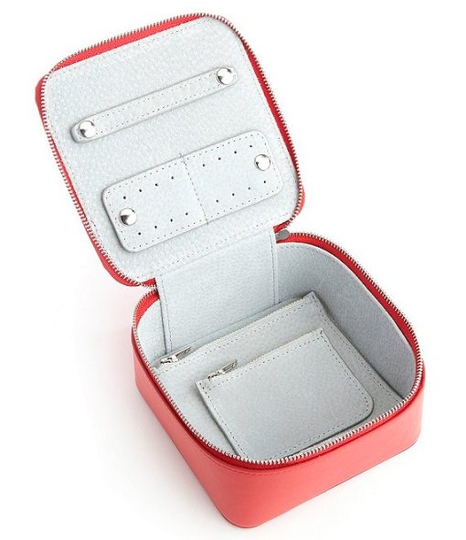 Leather Zippered Travel Jewelry Organizer Case - Image 6