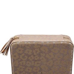 Vegan Leather Jewelry Leopard Organizer