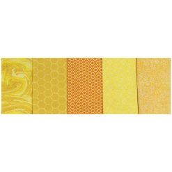 18 x 21 Yellow Blender 1 Cotton Fabric Quarters 5ct by Keepsake Calico