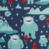 Happy Yetis Blizzard Fleece Fabric