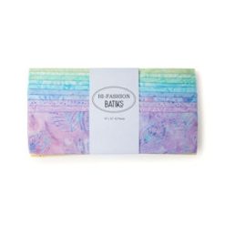 10 Pastel Batik Cotton Fabric Squares 42pc