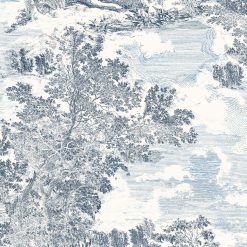 Surface Style 20.5  x 18  Sapphire Serene Scenes Peel   Stick Wallpaper