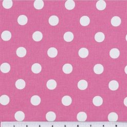 Large Dots on Pink Quilt Cotton Fabric by Keepsake Calico
