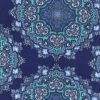 Blue Medallions Anti Pill Fleece Fabric