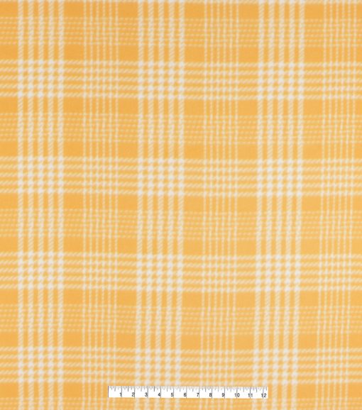 Mustard Plaid Blizzard Fleece Fabric - Image 3