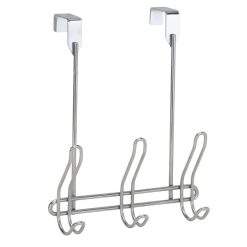 Simplify 11 Chrome Compact Over the Door 6 Hooks