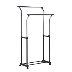 Honey Can Do 67 Chrome Heavy Duty Double Hanging Garment Rack