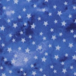 Stars on Blue Tie Dye Anti Pill Fleece Fabric