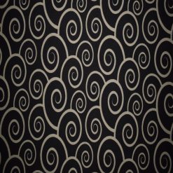Neutral Swirls on Black Quilt Cotton Fabric by Quilter s Showcase