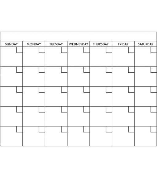RoomMates Basics Dry Erase Calendar Decals
