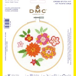 DMC 6 Japanese Flowers Counted Cross Stitch Kit