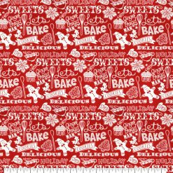 Cookie Baking Super Snuggle Christmas Flannel Fabric