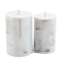 Simplify 6 Marble 2 Compartment Q Tip   Cotton Holder