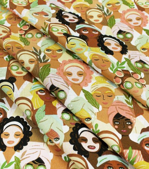 Novelty Cotton Fabric Spa Day - Image 2