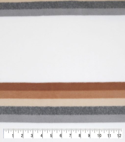 Botanical Pastel Stripes Luxe Fleece Fabric - Image 2