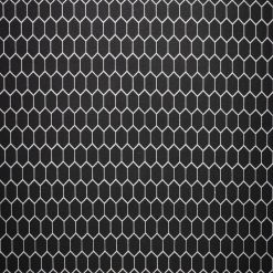 White Honeycomb on Black Quilt Cotton Fabric by Quilter s Showcase