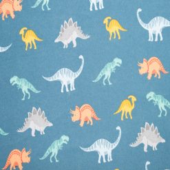 POP! Super Snuggle Dino Blue Flannel Fabric