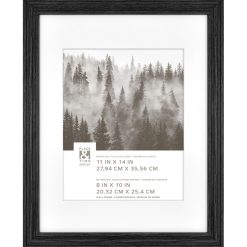 11 x 14 Matted to 8 x 10 Black Slat Wall Frame by Place   Time