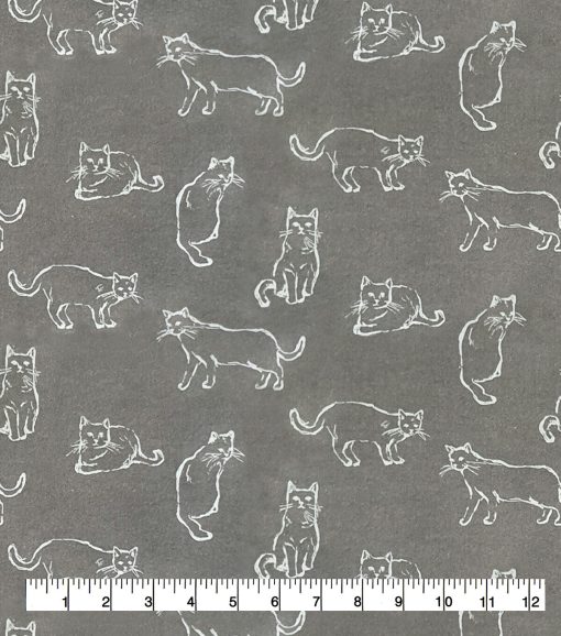 Cats Super Snuggle Flannel Fabric - Image 2