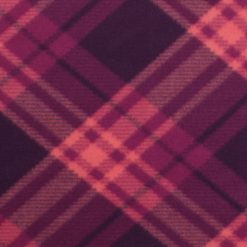 Plum Bias Plaid Blizzard Fleece Fabric