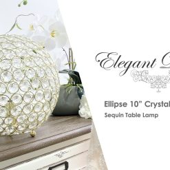 All The Rages 10 Inch Crystal Ball Sequin Table Lamp
