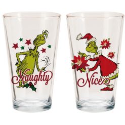16oz Dr. Seuss Naughty   Nice Glasses 2ct
