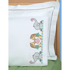 Jack Dempsey 10.5 x 6 Noah s Ark Children s Stamped Pillowcase