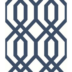 RoomMates 20.5 x 16.5  Navy Gazebo Lattice Peel   Stick Wallpaper