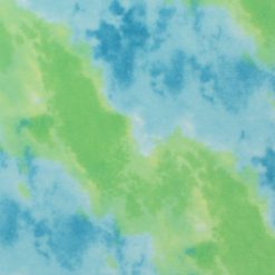 Green   Blue Ocean Tie Dye Anti Pill Fleece Fabric