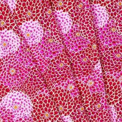 Fabric Traditions Pink Dahlias Cotton Fabric by Keepsake Calico