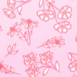 Pink Red Sketched Floral Blizzard Prints Fleece Fabric