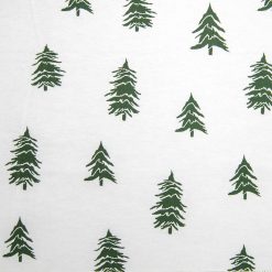 Green Trees on White Super Snuggle Christmas Flannel Fabric