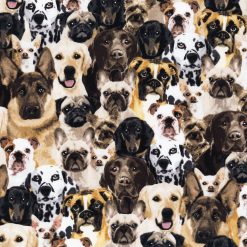 Hi Fashion Packed Dogs Novelty Cotton Fabric