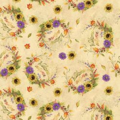 Susan Winget Welcome Autumn Wreaths Fall Cotton Fabric