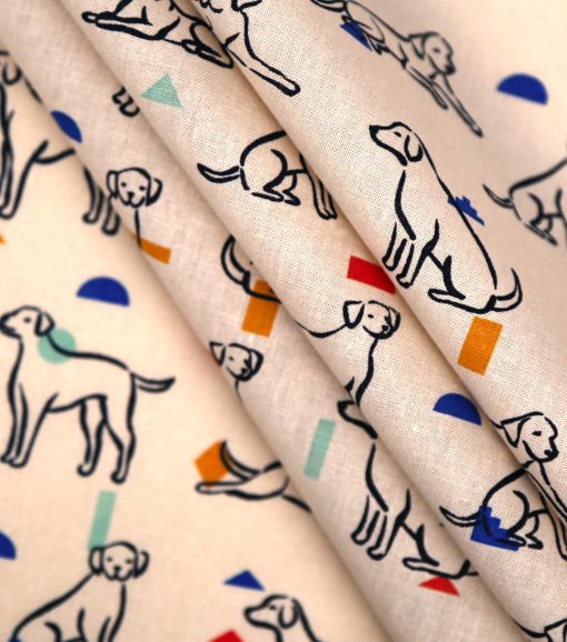 Pink Dog Novelty Cotton Fabric - Image 2