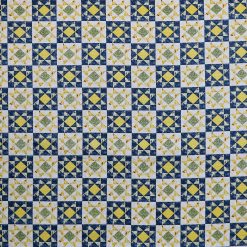Blue   Yellow Patchwork Super Snuggle Flannel Fabric