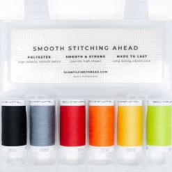 SCANFIL Premium Polyester No. 100 Thread 500 Yds 6ct and Box Costume