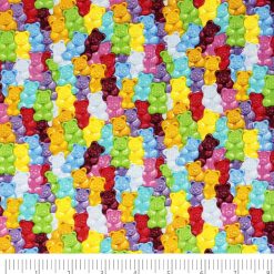 Singer Multicolor Gummy Bears Quilt Cotton Fabric