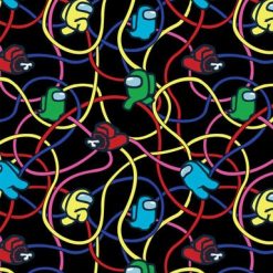Among Us Emergency Meeting Cotton Fabric