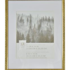 11 x 14 Matted to 8 x 10 Gold Wall Frame by Place   Time