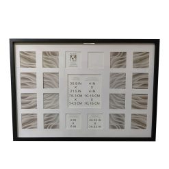 4 x 4   8 x 8 Black 21 Photo Collage Frame by Place   Time