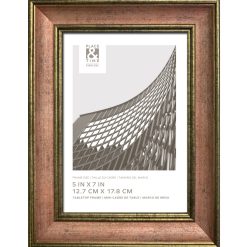 5 x 7 Lara Rose Gold Tabletop Picture Frame by Place   Time