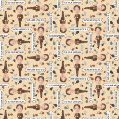 The Office Dwight Balloons Cotton Fabric