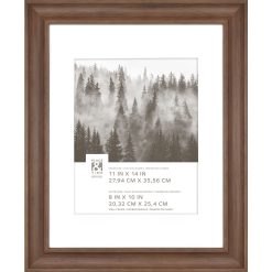 11 x 14 Matted to 8 x 10 Scooped Walnut Wall Frame by Place   Time